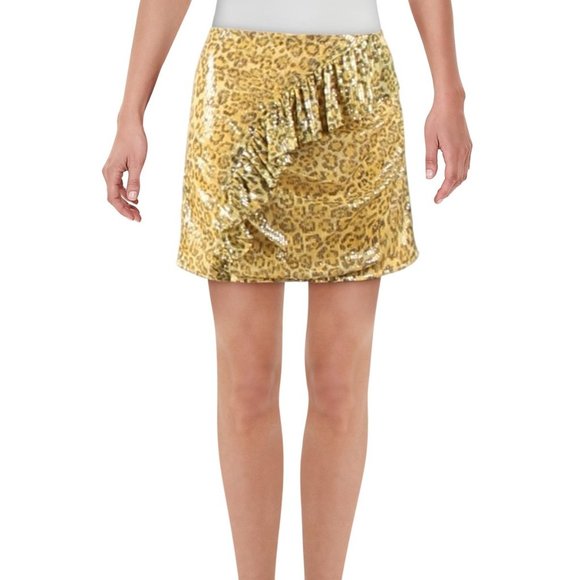 NWT ENDLESS ROSE MESH SEQUINED MINI SKIRT - M - Picture 1 of 5